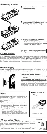 Preview for 2 page of Olympus VN-5000 User Manual