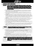 Preview for 2 page of Omega Altise OD152W Operation, Maintenance And Safety Instructions