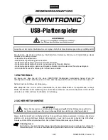 Preview for 3 page of Omnitronic BD-1380 User Manual