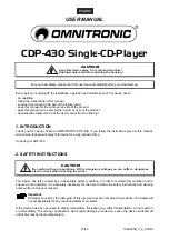 Preview for 15 page of Omnitronic CDP-430 User Manual