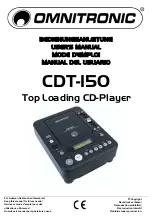 Omnitronic CDT-150 User Manual preview