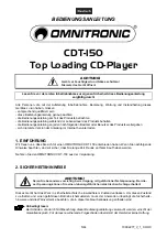 Preview for 5 page of Omnitronic CDT-150 User Manual