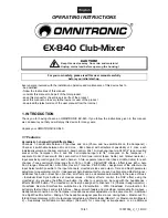 Preview for 19 page of Omnitronic Club-mixer EX-840 User Manual