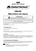 Preview for 15 page of Omnitronic HM-115 User Manual