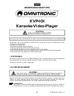 Preview for 4 page of Omnitronic KVP-101 User Manual