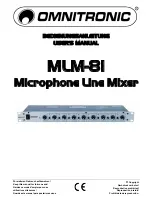 Omnitronic MLM-81 User Manual preview