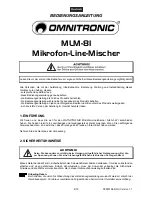 Preview for 4 page of Omnitronic MLM-81 User Manual