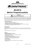 Preview for 4 page of Omnitronic XO-23 User Manual