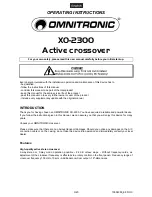 Preview for 3 page of Omnitronic XO-2300 User Manual