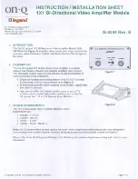 Preview for 1 page of On-Q 1x1 Bi-Directional Instruction Manual