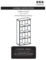 Onespace 50-812ES Assembly Instructions Manual preview