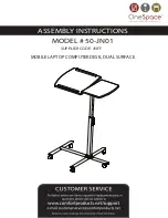 Preview for 1 page of Onespace 50-JN01 Assembly Instructions Manual