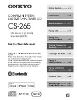 Preview for 3 page of Onkyo CS-265 Instruction Manual