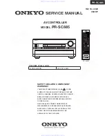 Preview for 1 page of Onkyo PR-SC885 Service Manual