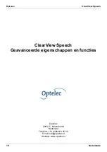 Preview for 21 page of Optelec ClearView Speech Manual