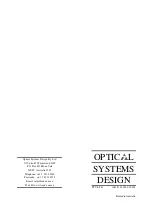 Preview for 16 page of Optical Systems Design OSD2166M Series Operator'S Manual