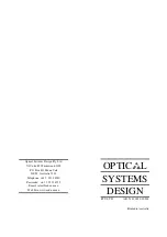 Preview for 48 page of Optical Systems Design OSD2251P Series Operator'S Manual