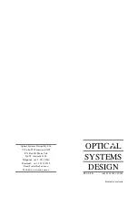 Preview for 12 page of Optical Systems Design OSD350B Operation Manual