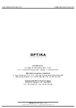 Preview for 28 page of Optika XC-100L Operation Manual