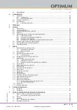 Preview for 3 page of Optimum 3191080 Operating Manual