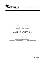 Optimus AVR-A-OPT-02 Installation And Operation Manual preview