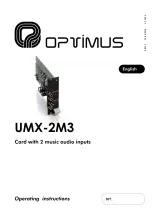 Preview for 2 page of Optimus UMX-2M3 Operating Instructions Manual