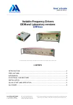 OPTO-ELECTRONIC DRFA Series User Manual preview