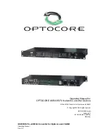 Optocore V3R-FX Operating Manual preview