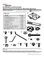 Optoma BM-5001U Installation And Assembly Manual preview