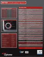 Preview for 2 page of Optoma Optoma EP721 Brochure & Specs