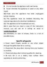 Preview for 10 page of Orbegozo SF 0147 Instruction Manual