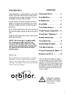 Preview for 3 page of Orbitor OR 1208SS Instruction Manual