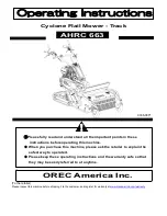 OREC AHRC 663 Operating Instructions Manual preview