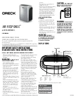 Oreck Air Response WK16000 User Manual preview