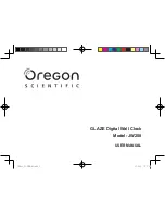 Oregon Scientific Glaze JW208 User Manual preview