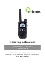 Preview for 2 page of Oricom UHF2390 Operating Instructions Manual