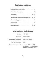 Preview for 11 page of Orien FSW-120 Use And Care Manual