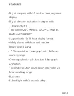 Preview for 3 page of ORIGO Digital compass watch Instruction Manual