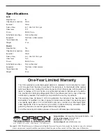 Preview for 3 page of ORION TELESCOPES & BINOCULARS ULTRAVIEW 9350 Instruction Manual