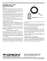 Preview for 1 page of Orion INTELLISCOPE-to-PC Manual