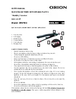 Preview for 1 page of Orion OR-FI02 User Manual