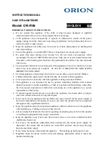 Preview for 1 page of Orion OR-FI06 Instruction Manual