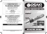 Preview for 1 page of Osaki Power Tools CS36TR Operator'S Manual