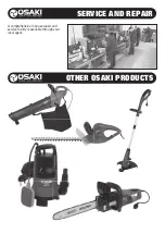 Preview for 1 page of Osaki Power Tools GTF250 Operator'S Manual