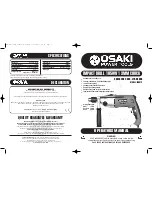 Osaki Power Tools IDH013 Operator'S Manual preview