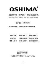 OSHIMA OB-1200 Operating Manual preview
