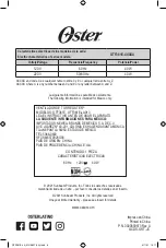 Preview for 12 page of Oster OTF361E Instruction Manual