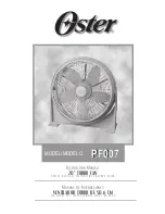 Preview for 1 page of Oster PF007 Instruction Manual