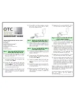 OTC Wireless AVCW 100 Quick Start Manual preview