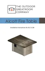 Outdoor GreatRoom Company Alcott ALC-1224 Installation Instructions Manual preview